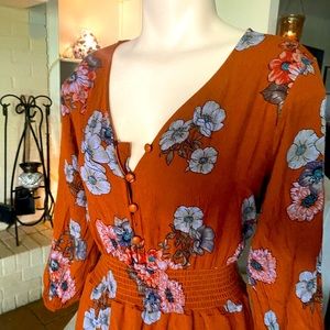 Burnt Orange knee length dress